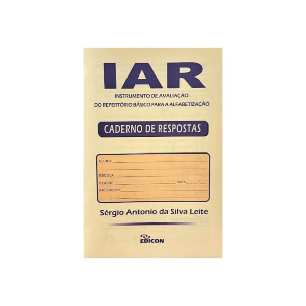 IAR - 2 Cadernos de Respostas e 1 Manual de Aplicação - Image 3