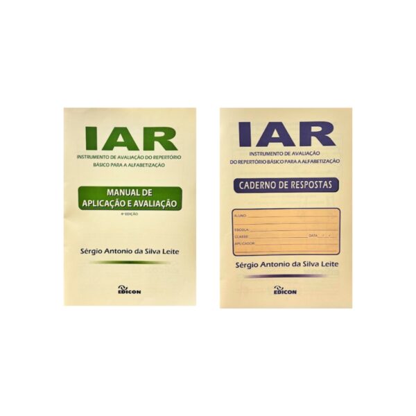 IAR - 2 Cadernos de Respostas e 1 Manual de Aplicação