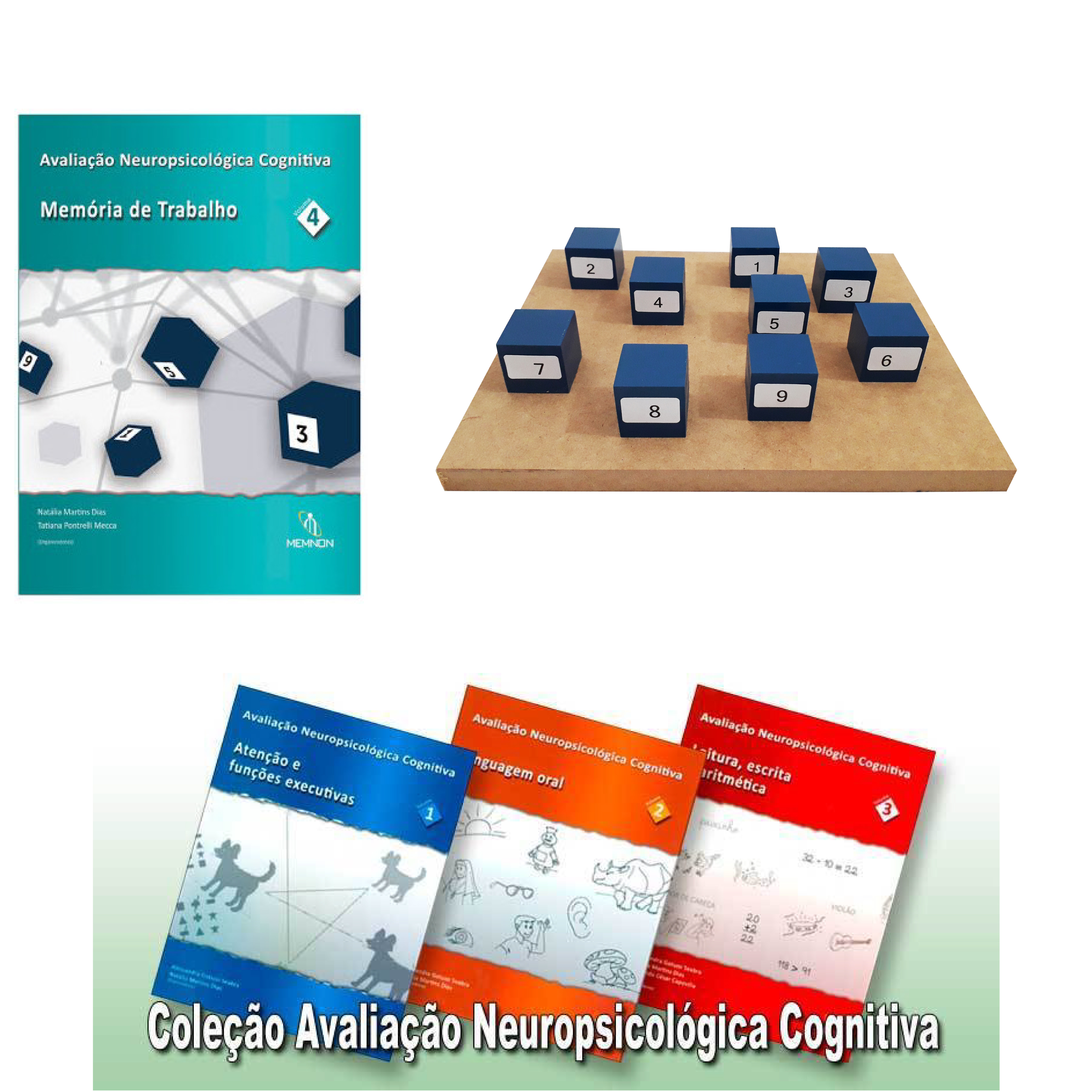 Coleção Avaliação Neuropsicológica Cognitiva(04 vls)+cubos corsi