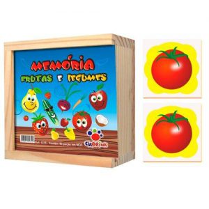 Jogo de Memória Frutas e Legumes - 40 peças