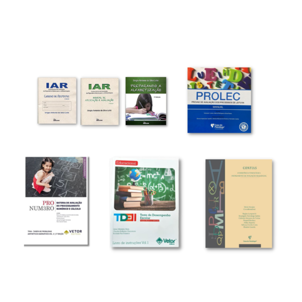 Kit Avaliação Leitura, Escrita e Matemática: PROLEC, TDE II, IAR, CONFIAS, PRONUMERO com Curso