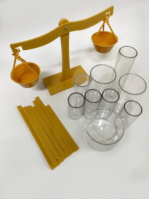 Kit Balança, Copos e Palitos Seriação para Provas Operatórias