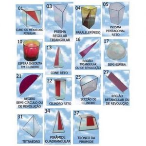 Sólidos Geométricos em Acrílico - 15 Peças