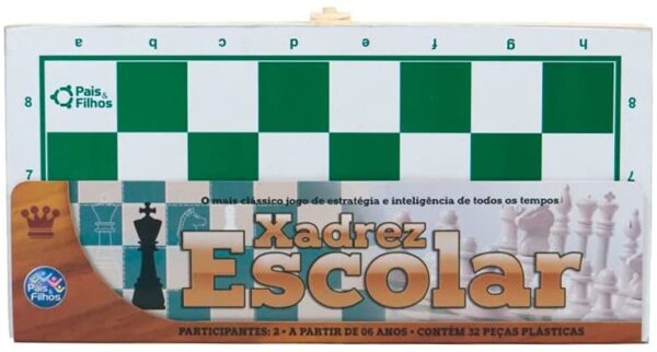 Xadrez Escolar - Cx Em Madeira