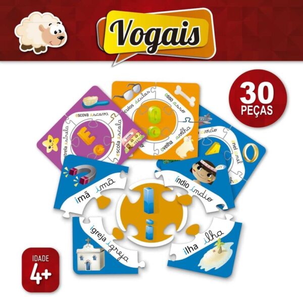 Brincar De Aprender Vogais - 30 Pçs - Image 2