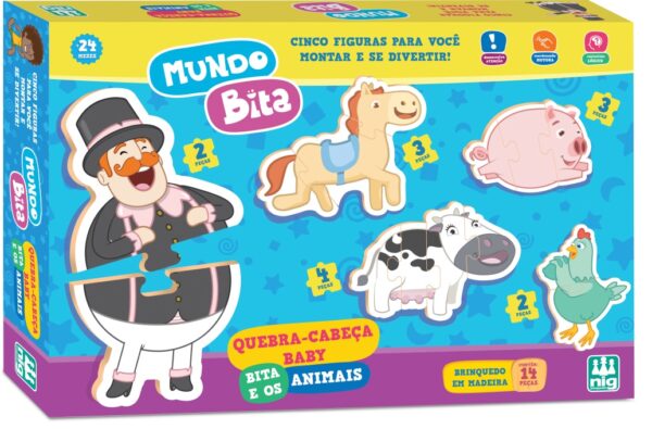 Quebra-Cabeça Baby - Bita e Os Animais