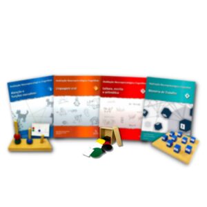 Kit  Avaliação Neuropsicológica Cognitiva (4 VLS) + Cubos Corsi + Torre de Londres + Teste Token + Licenças dos Cadernos