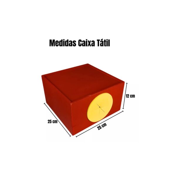 Caixa Tátil Com 12 Peças Jogo Educativo Em Madeira - Image 2